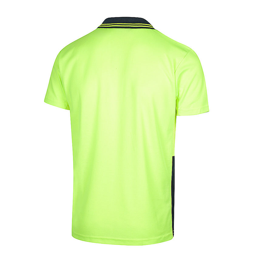 WORKIT Short Sleeve Poly Cotton Polo Shirt - Two Tone Orange/Navy 2XL