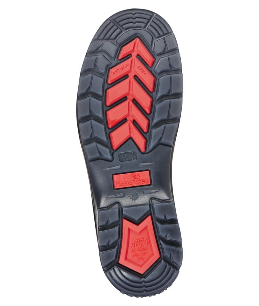 KingGee Mens Tradie Puncture Resistant Zip Boot Size AU/UK 7 (US 8) Colour Black
