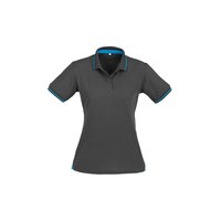 Ladies Jet Polo Black/Cyan 8