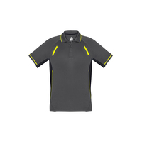 Kids Renegade Polo Grey/Black/Fluoro Yellow 12