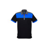 Mens Charger Polo Black/Royal/Grey Small