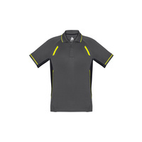 Mens Renegade Polo Grey/Black/Fluoro Yellow XL