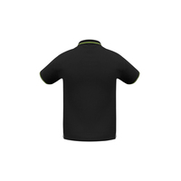 Mens Jet Polo Black/Bright Green Small