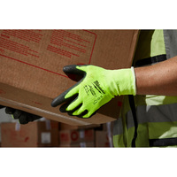 Milwaukee Medium High Visibility Cut 1(A) Polyurethane Dipped Gloves 48738911
