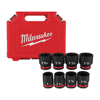 Milwaukee Shockwave 3/4" Drive 8 Piece SAE Standard 6 Point Impact Socket Set 49667017