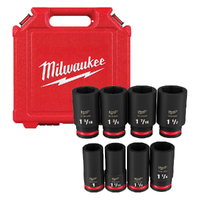 Milwaukee Shockwave 3/4" Drive 8 Piece SAE Deep 6 Point Impact Socket Set 49667018