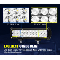Mobi 12" LED Light Bar Flood Spot Combo Beam Osram
