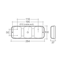 Narva Led Combination Rear Tail Lights Trailer Tail Stop Indicator Reverse 94210