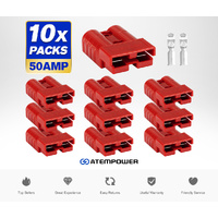 ATEM POWER 10Pcs Anderson Style Plug Connectors 50AMP  6AWG 12-24V