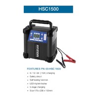 Hyundai Smart Battery Charger 6-12-24V 15AMP