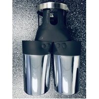PARKSAFE Universal Dual Exhaust Tip fits 30-50mm pipes