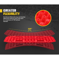 BUNKER INDUST Recovery Tracks 10T Sand Mud Snow Grass 4WD Accessory 1Pair Red