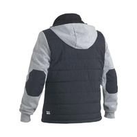 Flx & Move Contrast Puffer Fleece Hooded Jacket Charcoal Size XS