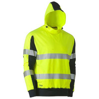 Taped Two Tone Hi Vis Contrast 4 Way Stretchy Hoodie Orange/Navy Size 4XL