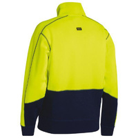 Hi Vis Fleece 1/4 Zip Pullover Orange/Navy Size XS