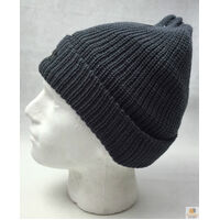 THINSULATE Acrylic Rib Knit BEANIE Hat Winter Thermal Lined Warmer Snow Ski - Charcoal Grey