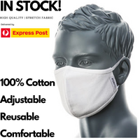 100% Cotton Face Mask Washable Reusable Mask Protect Anti-Microbial Fabric Mouth Cover