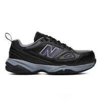 New Balance Women's 627 Steel Cap Toe Safety Shoes Runners Work - Black/Purple - US 10