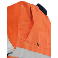 Taped Hi Vis Industrial Cool Vented Shirt Orange/Navy Size S