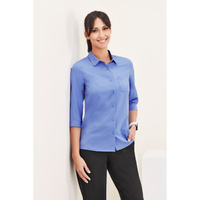 Womens Florence 3/4 Sleeve Shirt Colour Mid Blue