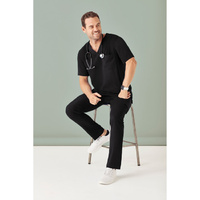Mens Avery Multi-Pocket Scrub Pant Size M Colour Black