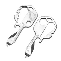 Key Ring Multi Purpose Tool Key Stainless Steel Twin Pack = 2 x 24 - 1