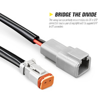 LIGHTFOX Dual Connector Plug & Play Smart harness High Beam Driving Light Wiring Harness