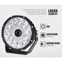 LIGHTFOX 7" Laser/LED Driving Lights Osram LED Black Round Offroad Truck SUV 4x4
