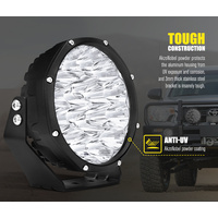 LIGHTFOX 7" LED Driving Light OSRAM Spot Lights Black Round Offroad Truck SUV 4x4
