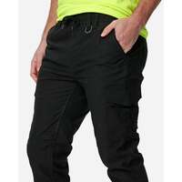 Mens Cuffed Elastic Waist Pant Black28