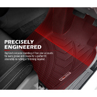 KIWI MASTER 3D TPE Car Floor Mats Liner for Mitsubishi Pajero Sport MY 2015-2023
