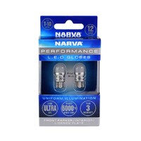 Narva 18200BL 12V T10 Wedge LED Globes 6000K, Twin Pack