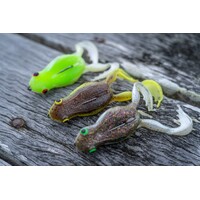 4 Pack of 40mm Chasebaits Flexi Frog Soft Bait Fishing Lures - Black