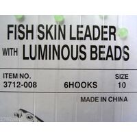 Wilson Bait Jig - Fish Skin Fishing Rig 6 Hooks Size 10