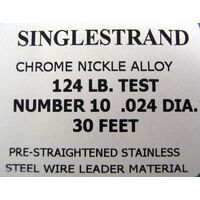 25ft Coil of 124lb Mason Single Strand Stainless Steel Wire Fishing Leader