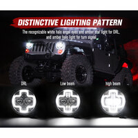 LIGHTFOX Pair  LED Headlights for Jeep Wrangler JL 2018-ON