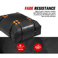 Fieryred Waterproof Car Roof Cargo Bag Luggage Storage 15 Cubic Feet Travel 4WD