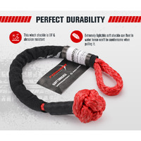 Fieryred Recovery Snatch Block Pulley Rope Ring 8T+15T Soft Shackle Recovery Kit