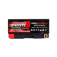 Power AGM 12V 8AH 160CCAs Motorcycle Battery