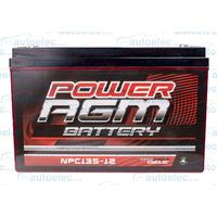 135Ah Amp Hour Battery Agm Sla 12 Volt 12V Deep Cycle Dual Battery Fridge Solar