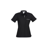 Ladies Edge Polo Black/Check 6