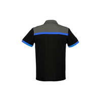 Mens Charger Polo Black/Royal/Grey Small