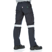 WORKIT Fire Resistant RIPSTOP  FR Inherent 197gsm Taped Cargo Pants Navy 102ST