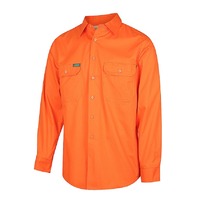 WORKIT Hi-Vis Lightweight Adjustable Cuff Shirt Orange 2XL