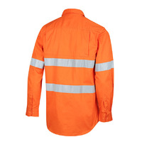 WORKIT Hi-Vis 2 Tone Vented Regular Weight Taped Shirt Orange 3XL