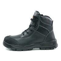 Bison Tor Lace Up Safety Boot with Zip Black Size AU/UK 4 (US 5) Colour Black