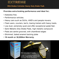 Rear Extreme Disc Brake Pads for Kia Sportage 2WD Models 2005-12/2009