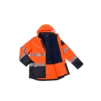 Rainbird Workwear Hi-Vis Southern Parka Fluoro Orange/Navy Size XS
