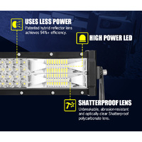 LIGHTFOX 50inch LED Light Bar Curved Combo BeamDriving Offroad 4x4 52"