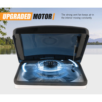 SAN HIMA Caravan Roof Vent Hatch & 3 Speed Pop-Up Fan 12V